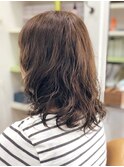 小顔ミディアムヘア