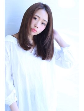 オーロ 宝塚店(ORO) アッシュブラウンの大人かわいいブランジュ小顔くびれセミディ