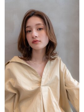 ケアリー 武蔵小杉(Carelly) 大人かわいい前髪セシルカットココアブラウンフリンジウェーブ