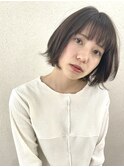 【エルサフィロ 肥後橋】オリーブブラウン ボブ