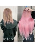 ペールピンクカラー#ナチュラルピンク#シールエクステ#神戸