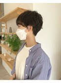 perm×short hair