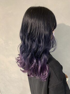 ヘアー ミッション 心斎橋店(hair Mission) 3層フリルカラーネイビーけらパープル