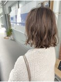 tuuli☆30代40代ペールベージュ切りっぱなしボブ　98