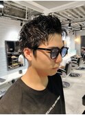 スパイキーショート　ベリーショート　ピンパーマ　刈り上げなし