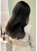 暗髪透明感/オリーブグレー/チャコールグレー/ゆるふわウェーブ