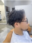 波巻きパーマ
