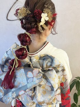 リンク(Link) 【Link】編みおろしポニー/ヘアアレンジ/着付け/ヘアセット