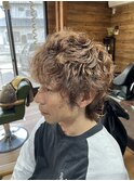 メンズパーマ ハイトーンカラー