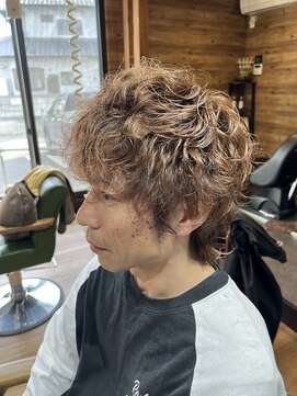 レック(REK) メンズパーマ ハイトーンカラー