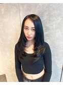 美容学生ロングプルエク相談ワンホンレイヤー黒髪