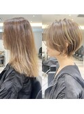 ひし形ショート/前下がりショート/絶壁解消30代/40代【橋本】