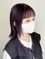 ヒビヲ(HIBIO)&nbsp;ショートボブミルクティーベージュハイトーンカラーダブルカラー