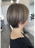 大人ショートボブ丸みショートカットマッシュショート