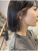 ショートボブ×インナーカラー