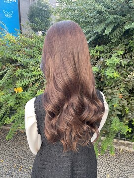 カノイ(KANOI) ベージュカラー/レイヤースタイル/ミディアムレイヤー/韓国巻き