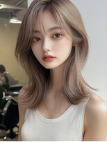 レヴ 草加店(LEV.)&nbsp;前髪アンブレラカラーこなれミディイメチェンウェーブパーマ