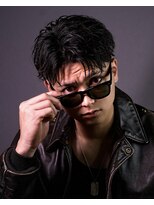 メンズサロン ゴールド 名古屋(GOALD)&nbsp;フェザーショート　ニュアンスパーマ　センターパート　毛流れ