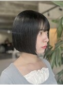 アプリコットオレンジ/くびれヘア/ウェーブショート［新潟］