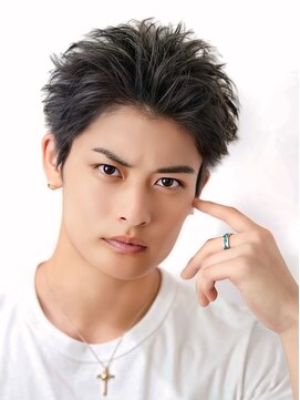 オーシャントーキョーウエスト 心斎橋 (OCEAN TOKYO WEST) 刈り上げアップバングビジネスヘアスパイキーショート