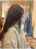 ロン毛パーマスタイル