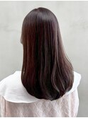 暗めカラーグレージュ韓国ヘア顔周りレイヤー_ba563051