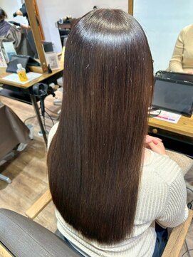 ヘアリゾート粋 新宿三丁目本店 髪質改善/ストレートロング/ダークブラウン