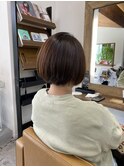 ボブ/くせ毛/部分ストレート