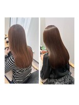 ジーナ 吉塚(Zina)&nbsp;縮毛矯正のみか、縮毛矯正＋髪質改善か。/吉塚美容室/韓国風