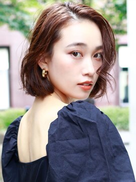 ラフィスヘアーベル 九大学研都市店(La fith hair Belle) 【La fith】 かきあげ前髪×結べるボブ