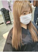 【Merci】ベージュ×前髪ダークグレーのインナーカラー☆