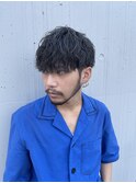 ツーブロック大人マッシュ波巻きスパイラルパーマヒゲにオススメ