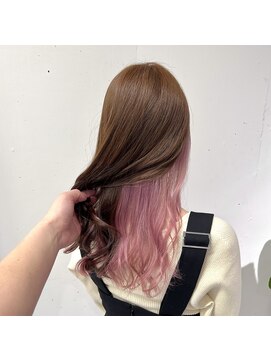 ジードットヘアー(g.hair) inner color×pail pink