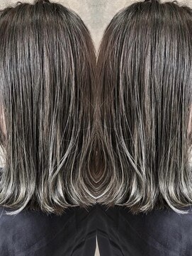 アフェクト 上大岡(affect) 黒髪/グレーベージュ/レイヤーロング/前髪パーマ/上大岡