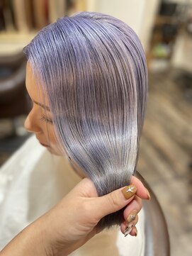 フリーク 石岡店(FREAK) 全頭ブリーチ【ラベンダー系】