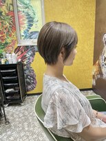 琉月 枝松店 忙しいあなたに！乾かすだけの丸みショート×ミルキーグレージュ