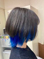 マティーナ ヘアー 池袋(Matina hair)&nbsp;【ショートウルフ/インナーカラー/ブルー】20代30代40代50代
