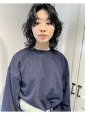 ミディアムウルフパーマ