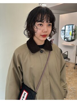 ユー(yew) ボブヘア パーマ 簡単スタイリング 前髪カット
