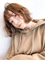 アイティー バイ アルバム 浦和店(IT by ALBUM) ラフスパイラルボブ_オリーブカラーハイライトカラー_36778