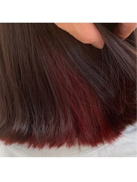 ヘアー ラミュウ(Hair La'Miu) インナーカラーレッド