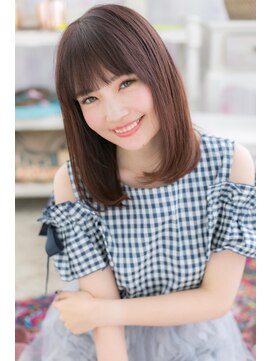 ミック 日暮里店(miq) 好感度大ラブエアーストレートラベンダーグレージュa1