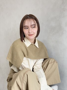 ルピナス(Lupine.) 丸みショート/小顔/ブラウンベージュ