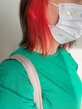 キャンバス バイ ネオリーブ 横浜西口(Canvas by neo.) インナーカラー　デザインカラー　オレンジカラー