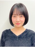 【長谷川】ビターチョコレートカラーショートボブ