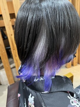 オーブ ヘアー リリー 博多2号店(AUBE HAIR lily) インナーエンドカラー！ ホワイト、パープル！