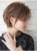 ショートカット×ひし形ショートボブ×前髪あり20代30代40代 s03