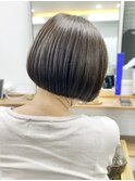 くびレイヤーエモージュグレージュクール透明感白髪染白髪ぼかし