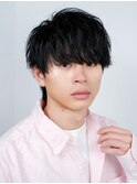 波巻きパーマメンズツイストスパイラルパーマツーブロック