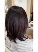 ミディアムレイヤー/ピンクブラウン/大人可愛い/20代30代40代